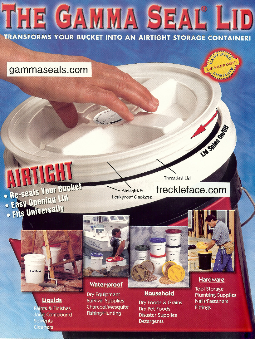 6 Pack Gamma Seal, WhiteComplete Including Lids, Adapter Rings, and Gaskets