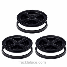 3 Pack Gamma Seal, Black Complete Including Lids, Adapter Rings, and Gaskets