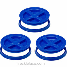 3 Pack Gamma Seal, Blue Complete Including Lids, Adapter Rings, and Gaskets