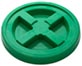 Gamma Seal 7 Pack Green With Pails<br>Complete Including Lids, Adapter Rings, and Gaskets<br>7 White 90 mil Food Grade 5 Gallon Pails