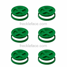 6 Pack Gamma Seal, Green<br>Complete Including Lids, Adapter Rings, and Gaskets