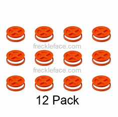 12 Pack Gamma Seal, Orange Complete Including Lids, Adapter Rings, and Gaskets