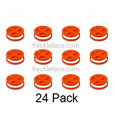 24 Pack Gamma Seal, Orange Complete Including Lids, Adapter Rings, and Gaskets