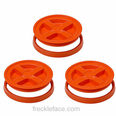 3 Pack Gamma Seal, Orange Complete Including Lids, Adapter Rings, and Gaskets