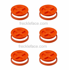 6 Pack Gamma Seal, OrangeComplete Including Lids, Adapter Rings, and Gaskets