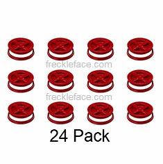 24 Pack Gamma Seal, Red Complete Including Lids, Adapter Rings, and Gaskets