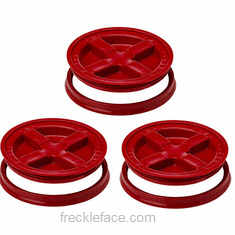 3 Pack Gamma Seal, Red Complete Including Lids, Adapter Rings, and Gaskets