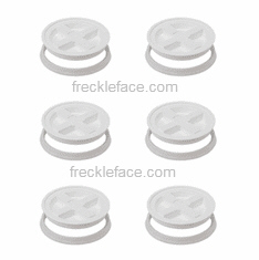 6 Pack Gamma Seal, White<br>Complete Including Lids, Adapter Rings, and Gaskets