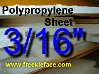 Polypropylene Plastic Bar 1/16 Thick x 3 Wide x 12 Long 