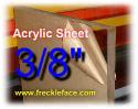 3/8 X 48 X 96 Acrylic Sheet-MOTOR FREIGHT ONLY.  Out of stock.  Take a look at our 3/8 polycarbonate page instead